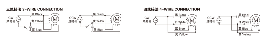 25W~30W單相齒輪減速電機接線圖